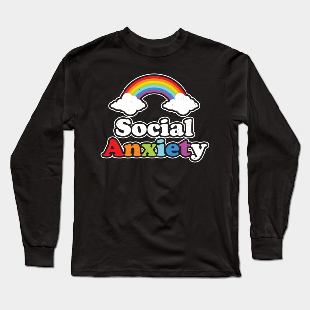 Social Anxiety Emo Clothes Aesthetic Soft Goth Long Sleeve T-Shirt by wbdesignz